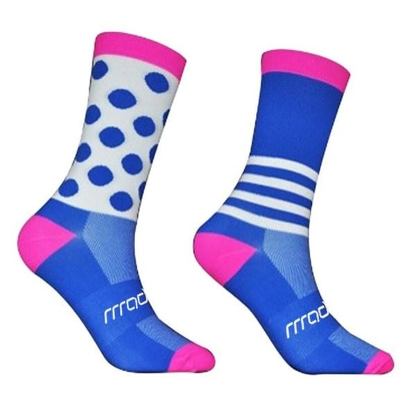 Skarpetki rowerowe unisex madani Parrot. Niebieskie skarpety MADANI, bez wzorów. W wyprzedaży za 7.99 zł.