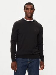 Tommy Hilfiger Sweter Essential MW0MW14748 Czarny Regular Fit. Czarne swetry rozpinane Tommy Hilfiger, m, bez wzorów, z bawełny, bez kołnierzyka, bez ramiączek. Za 449.99 zł.
