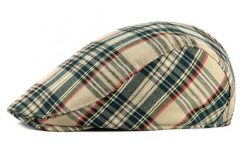 Czapka, Beżowy Letni Męski Kaszkiet, w Kratkę, Wbudowana Gumka -PAKO JEANS. Brązowe czapki zimowe Pako Jeans, bez wzorów, z bawełny. Za 65.00 zł.