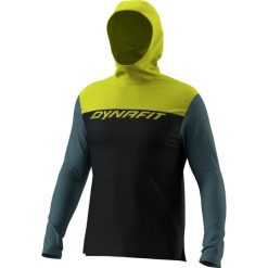 Bluza z kapturem Dynafit Traverse Sun. Niebieskie bluzy z kapturem Dynafit, xl, bez wzorów, ze skóry, z kapturem. Za 391.30 zł.