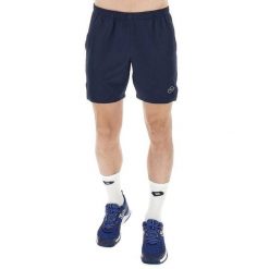 Spodenki tenisowe meskie Lotto Tech I short 7. Niebieskie krótkie spodenki sportowe Lotto, m, bez wzorów, z elastanu. Za 190.00 zł.