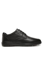 Geox Półbuty U Leitan U363QA 00085 C9999 Czarny. Czarne eleganckie półbuty Geox, bez wzorów, ze skóry, bez obcasa, bez zapięcia. Za 329.99 zł.
