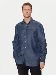 Guess Koszula M5RH22 WFKE0 Granatowy Regular Fit. Niebieskie koszule Guess, m, z aplikacjami, z lyocellu, bez kołnierzyka, bez ramiączek. Za 269.99 zł.