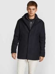 Jack&Jones Płaszcz wełniany Dunham 12189349 Czarny Regular Fit. Czarne płaszcze Jack&Jones, na zimę, m, bez wzorów, z syntetyku, bez kaptura. Za 679.99 zł.