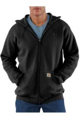Bluza sportowa męska z kapturem Carhartt Midweight Hooded Zip Sweatshirt. Czarne bluzy z kapturem Carhartt, m, bez wzorów, z bawełny, z kapturem. Za 231.70 zł.