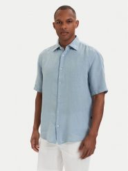 BOSS Koszula 50537382 Niebieski jasny Regular Fit. Niebieskie koszule Boss, m, bez wzorów, ze lnu, bez kołnierzyka, bez ramiączek. Za 449.99 zł.