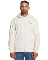 Bluza na zamek BASIC ZIP Mężczyźni. Białe bluzy z kapturem Quiksilver, m, bez wzorów, z bawełny, z kapturem. Za 219.99 zł.