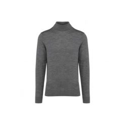 Sweter z merynosów z golfem Kariban Premium. Szare golfy KARIBAN, m, bez wzorów, z wełny, bez kołnierzyka, bez ramiączek. Za 345.00 zł.