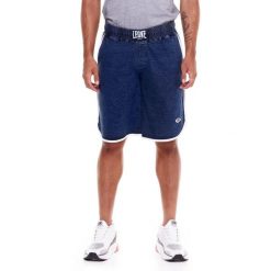 Szorty z kieszeń na co dzień na siłownię. Niebieskie szorty LEONE 1947 APPAREL, bez wzorów, z bawełny, sportowe. W wyprzedaży za 101.80 zł.