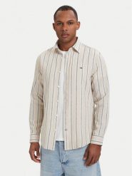 Tommy Jeans Koszula DM0DM22755 Beżowy jasny Regular Fit. Brązowe koszule Tommy Jeans, m, bez wzorów, z bawełny, bez kołnierzyka, bez ramiączek. Za 409.99 zł.