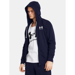 Bluza Męska Rozpinana Z Kapturem Under Armour UA Rival Terry Lc Fz S. Niebieskie bluzy Under Armour, m, bez wzorów, z kapturem. Za 128.69 zł.