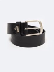 Pasek męski skórzany czarny Pelle 906. Czarne paski BIG STAR, bez wzorów, z materiału, eleganckie. Za 159.99 zł.
