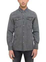 Mustang Koszula dżinsowa w kolorze szarym rozmiar: S. Szare koszule Mustang, s, bez wzorów, z bawełny, bez kołnierzyka, bez ramiączek. Za 201.08 zł.