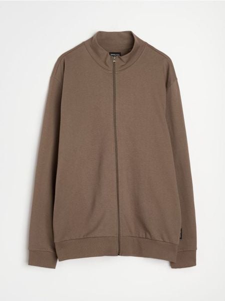 Bluza bomberka - brązowy. Brązowe kurtki Sinsay, l, bez wzorów, bez kaptura. Za 49.99 zł.