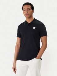 KARL LAGERFELD Polo 745710 562224 Granatowy Regular Fit. Niebieskie koszulki polo KARL LAGERFELD, l, bez wzorów, z bawełny, bez kołnierzyka, bez ramiączek. Za 459.99 zł.