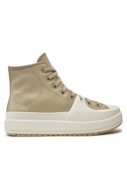 Converse Trampki Chuck Taylor All Star Construct Leather A06595C Beżowy. Brązowe trampki Converse, m, bez wzorów, bez zapięcia. Za 329.99 zł.