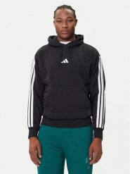 Adidas Bluza Essentials 3-Stripes JE6297 Czarny Regular Fit. Czarne bluzy Adidas, l, bez wzorów, z syntetyku, bez kaptura. Za 199.99 zł.