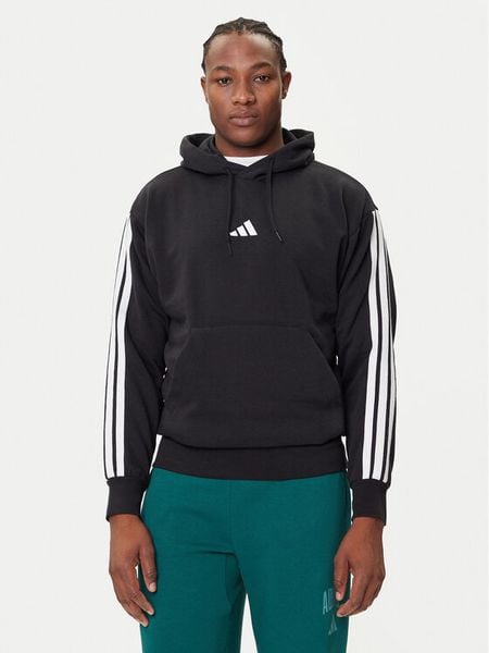 Adidas Bluza Essentials 3-Stripes JE6297 Czarny Regular Fit. Czarne bluzy Adidas, m, bez wzorów, z bawełny, bez kaptura. Za 179.99 zł.