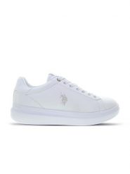 U.S. Polo Assn. Sneakersy w kolorze białym rozmiar: 43. Białe buty sportowe casual U.S. Polo Assn., bez wzorów, z okrągłym noskiem, bez zapięcia. Za 250.35 zł.