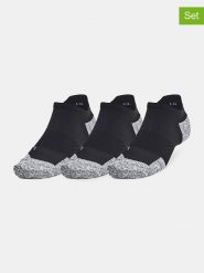 Under Armour Skarpety sportowe (3 pary) "Run Cushion" w kolorze czarnym rozmiar: L. Czarne skarpetki sportowe Under Armour, bez wzorów. Za 84.99 zł.