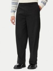 Guess Chinosy M5YB60 WGCV1 Czarny Wide Leg. Czarne eleganckie spodnie Guess, m, z bawełny. Za 389.99 zł.