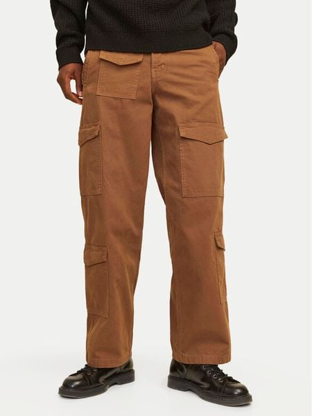 Jack & Jones Spodnie materiałowe Bill 12258307 Brązowy Relaxed Fit. Brązowe spodnie materiałowe Jack & Jones, m, bez wzorów, z bawełny. Za 129.99 zł.