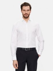 Calvin Klein Koszula K10K108426 Biały Slim Fit. Białe koszule CALVIN KLEIN, m, bez wzorów, z bawełny, bez kołnierzyka, bez ramiączek. Za 299.99 zł.