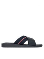 Tommy Hilfiger Klapki FM0FM05415 Granatowy. Niebieskie klapki Tommy Hilfiger, ze skóry. Za 189.99 zł.