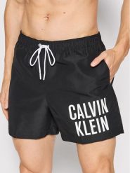 Calvin Klein Swimwear Szorty kąpielowe Medium KM0KM00739 Czarny Regular Fit. Czarne kąpielówki Calvin Klein Swimwear, l, bez wzorów, z syntetyku. Za 159.99 zł.