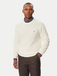 Tommy Hilfiger Sweter MW0MW41516 Kremowy Regular Fit. Białe swetry rozpinane Tommy Hilfiger, m, bez wzorów, z bawełny, bez kołnierzyka, bez ramiączek. Za 569.99 zł.