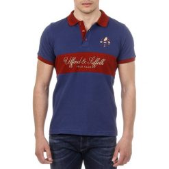 Koszulka polo w kolorze niebiesko-czerwonym. Koszulki polo sportowe marki Diesel, Ufford&Suffolk. W wyprzedaży za 299.95 zł.