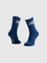 4F Skarpety casual wysokie męskie 4F x Robert Lewandowski - granatowe 39-42. Niebieskie skarpety 4F, bez wzorów, z bawełny. Za 29.99 zł.