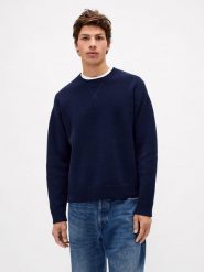 GAP Sweter w kolorze granatowym rozmiar: XS. Niebieskie swetry nierozpinane GAP, xs, bez wzorów, bez kołnierzyka, bez ramiączek. Za 174.95 zł.
