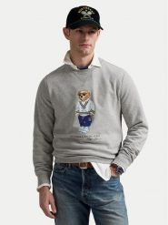 Polo Ralph Lauren Bluza 710973145002 Szary Relaxed Fit. Szare bluzy Polo Ralph Lauren, m, bez wzorów, z bawełny, bez kaptura. Za 929.99 zł.