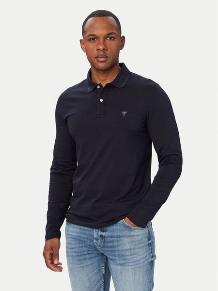 Guess Polo M6YP36 K4395 Granatowy Extra Slim Fit. Niebieskie koszulki polo Guess, m, z aplikacjami, z bawełny, bez kołnierzyka, bez ramiączek. Za 294.99 zł.