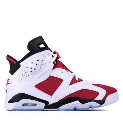 Buty do chodzenia męskie Nike Air Jordan 6 Retro Carmine 2021. Białe buty sportowe casual Nike, bez wzorów, z materiału, bez zapięcia, nike air jordan. Za 1,301.00 zł.