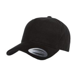 Czapka Z Daszkiem Unisex Dla Dorosłych Ze Szczotkowanej Bawełny O Średnim. Czarne czapki z daszkiem FLEXFIT, bez wzorów, z bawełny. Za 65.99 zł.