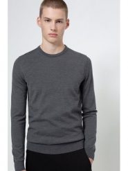 Hugo Sweter San Paolo 2 50435679 Szary Slim Fit. Szare swetry rozpinane Hugo, m, bez wzorów, z wełny, bez kołnierzyka, bez ramiączek. Za 629.99 zł.