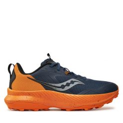 Buty do biegania Saucony. Niebieskie buty do biegania Saucony, bez wzorów, bez zapięcia, do biegania. Za 349.99 zł.