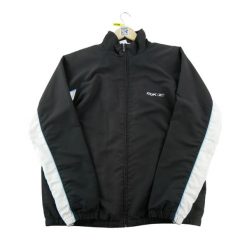 Second life - Kurtka dresowa męska RBK Y2K - Stan dobry. Czarne kurtki Reebok, l, bez wzorów, z dresówki, bez kaptura. Za 164.76 zł.