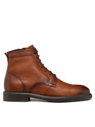 Geox Trzewiki U Tiberio U46G5D 000JD C6001 Brązowy. Brązowe botki sznurowane Geox, bez wzorów, ze skóry, bez obcasa, bez zapięcia. Za 759.99 zł.