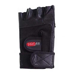 Rękawiczki Kulturystyczne Bez Palców Dla Dorosłych Unisex. Czarne rękawiczki PROFIT, bez wzorów. Za 71.99 zł.
