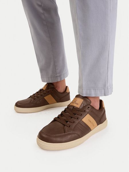 Nautica Sneakersy CEO-HANK-01 MP40 Brązowy. Brązowe buty sportowe casual Nautica, bez wzorów, ze skóry, bez zapięcia. Za 159.99 zł.