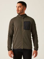 Regatta Kurtka polarowa "Kitom" w kolorze khaki rozmiar: L. Brązowe kurtki Regatta, l, bez wzorów, z polaru, bez kaptura. Za 109.00 zł.