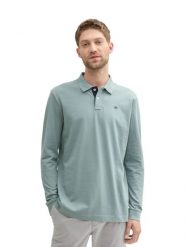 Męska Koszulka Polo Tom Tailor Basic Polo With Contrast Grey Mint 1043278 27475. Szare bluzki z długim rękawem Tom Tailor, m, bez wzorów, bez kołnierzyka, bez ramiączek. Za 89.99 zł.