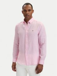 Tommy Hilfiger Koszula MW0MW41530 Różowy jasny Regular Fit. Czerwone koszule Tommy Hilfiger, m, bez wzorów, ze lnu, bez kołnierzyka, bez ramiączek. Za 489.99 zł.
