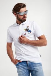 Polo męskie PHILIPP PLEIN. Koszulki polo sportowe Philipp Plein, m, bez wzorów, bez kołnierzyka, bez ramiączek. W wyprzedaży za 1,091.35 zł.