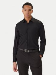 BOSS Koszula P-Roan 50556796 Czarny Slim Fit. Czarne koszule Boss, l, bez wzorów, z syntetyku, bez kołnierzyka, bez ramiączek. Za 599.99 zł.