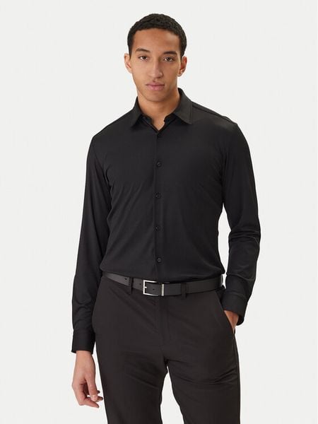 BOSS Koszula P-Roan 50556796 Czarny Slim Fit. Czarne koszule Boss, m, bez wzorów, z syntetyku, bez kołnierzyka, bez ramiączek. Za 569.99 zł.