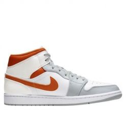 Buty do chodzenia męskie Nike Air Jordan 1 Mid Starfish Orange. Pomarańczowe buty sportowe casual Nike, bez wzorów, z materiału, za kostkę, bez zapięcia, nike air jordan. Za 1,301.00 zł.